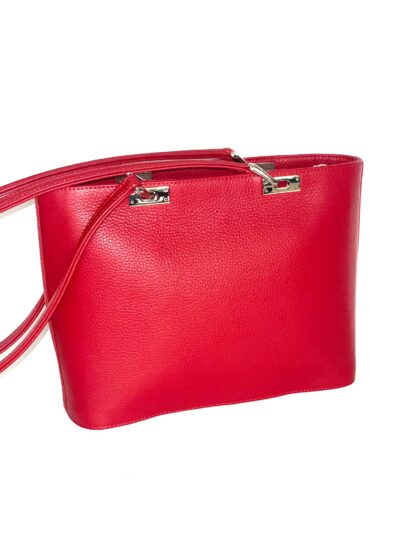 Antje Shopper aus genarbten kaminrotem Leder